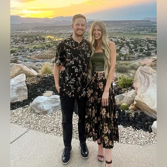 Gorgeous Vintage Prophecy Floral Accordian Midi Skirt - 12 - Picture 5 of 5